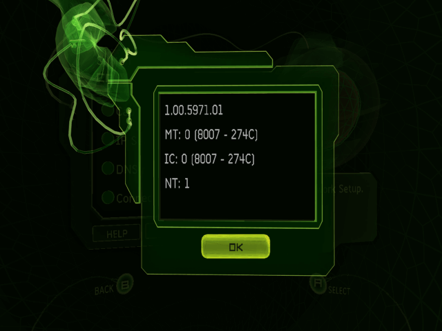 The Xbox Dashboard's Diagnostic screen showing a NAT Type ('NT') of 1, which denotes an Open NAT Type.
